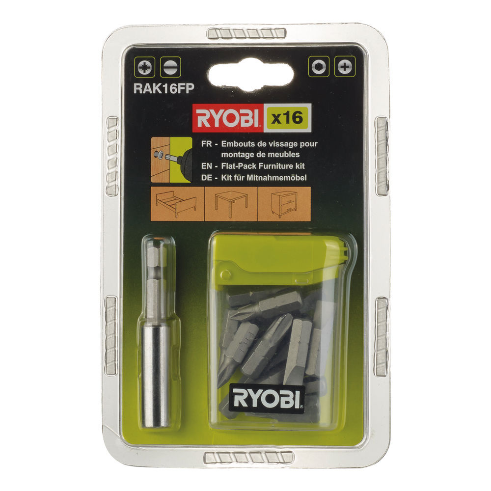 Ryobi RAK 16 FP - 16 ks sada príslušenstvaideálna pre prácu so sektorovým nábytkom