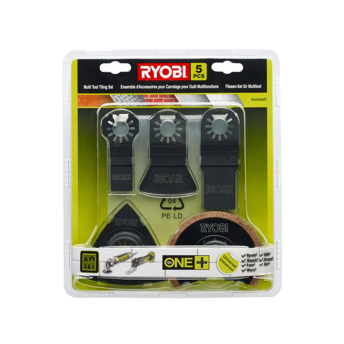 Ryobi RAK05MT5ti dílná sada příslušenství k multifunknímu nářadí