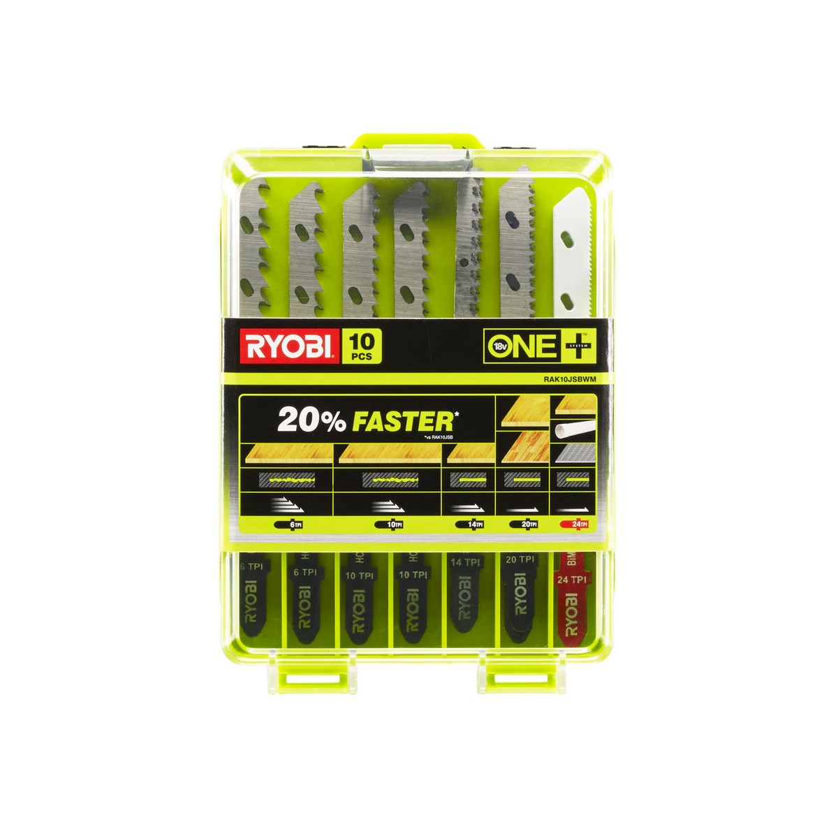 Ryobi RAK10JSBWM10ti dílná sada pilových plátků pro přímočaré pily
