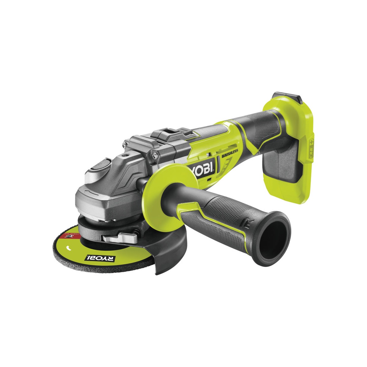 Ryobi R18AG7-0aku 18 V bezuhlíková úhlová bruska 125 mm ONE+ (bez baterie a nabíječky)