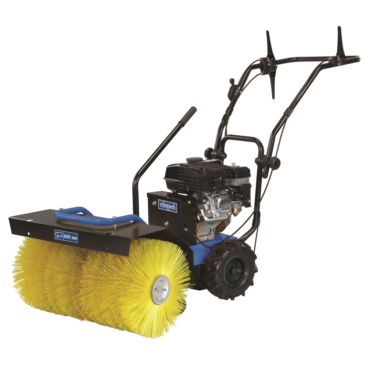 motorový zametací kartáč + sněhová radlice + zásobník Scheppach SC 2400 P