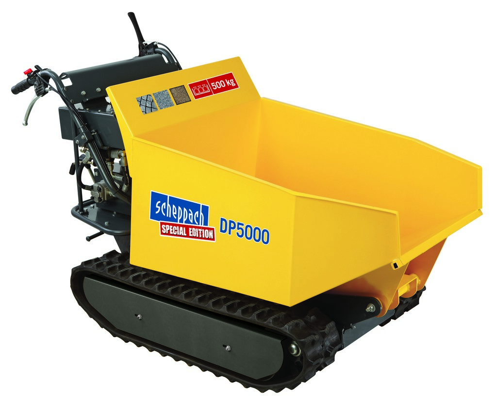 pásový prepravník 500 kg s hydraulickým sklápaním korby Scheppach DP 5000