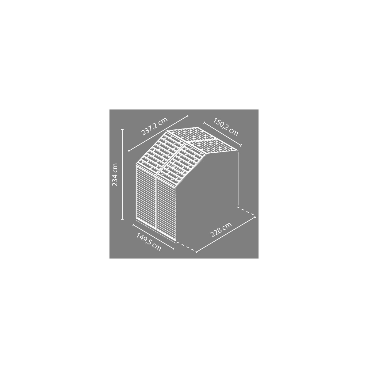 rozširovací modul Palram Skylight 8x4 hnedý