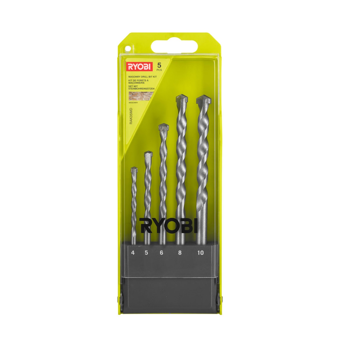 Ryobi RAK05MDSada 5 ks vrtáků do zdiva