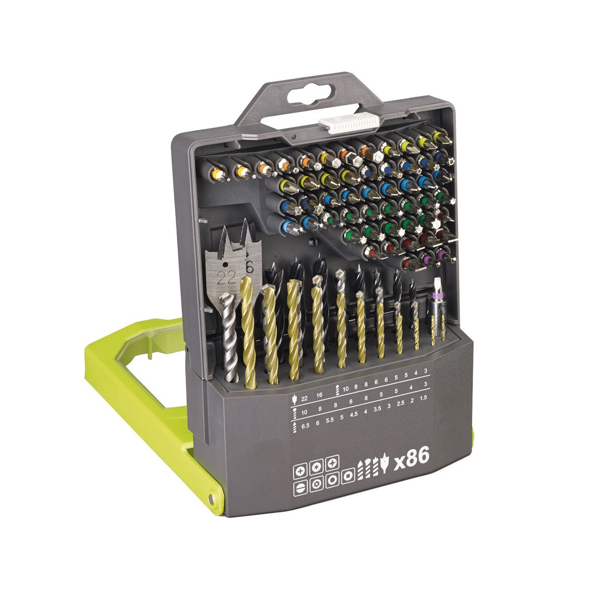 Ryobi RAK86MiXCSada vrtáků a šroubovacích bitů 86ks
