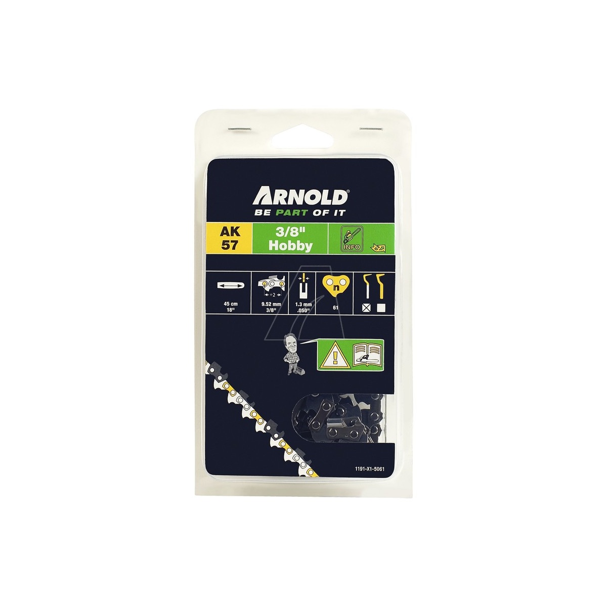 Arnold Pílová reťaz Tri Link 3/8" 1,3mm ( lišta 18" ) 61 článkov