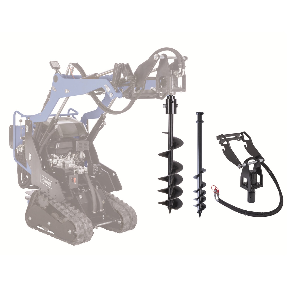 Scheppach SET pohonu pre zemné vrtáky + zemné vrtáky 100 a 200 mm