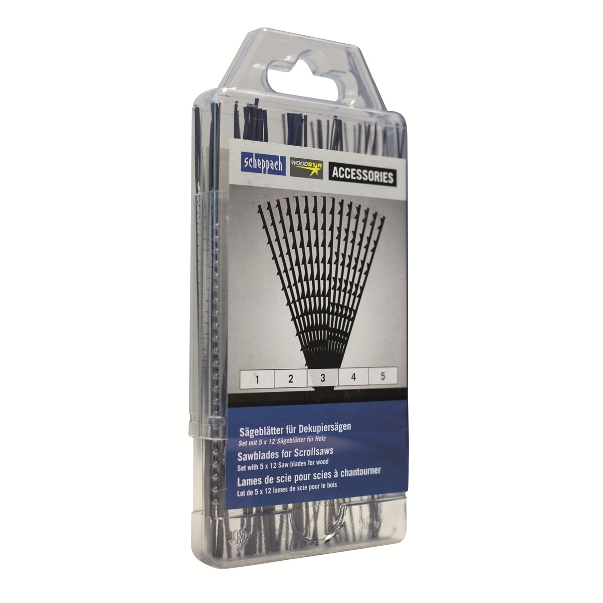 Scheppach Univerzálna 60 dielna sada pre lupienkové píly ( 5 x 12 ks )