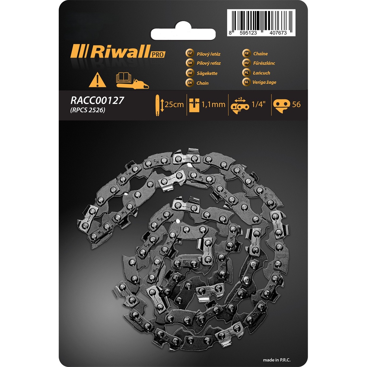 Riwall PRO Pílová reťaz 1/4" 1,1 mm ( lišta 10" ) 56 článkov