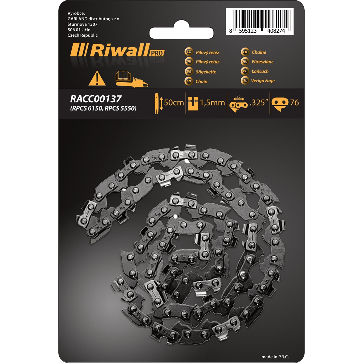 Riwall PRO Pílová reťaz .325" 1,5 mm ( lišta 20" ) 76 článkov
